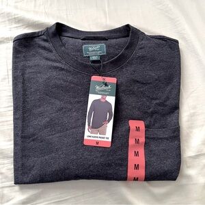 Woolrich Long Sleeve Pocket Tee M-Grey
